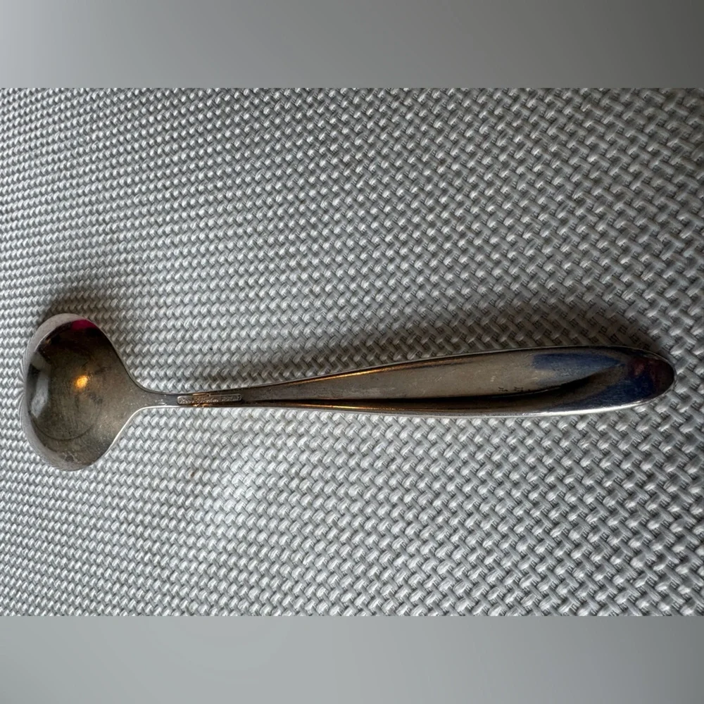 Reed & Barton Silver Sculpture Casserole Serving Spoon Sterling Heavy 1950s